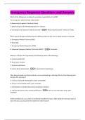 Emergency Response Questions and Answers 