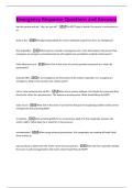 Emergency Response Questions and Answers 