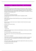 Emergency response Questions and Answers 