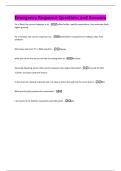 Emergency Response Questions and Answers 