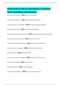 Flashcards for Nurse Anesthetist in Spanish  Exam Questions and Answers 