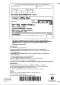 EDEXCEL advanced subsidiary level further mathematics 8fm0-22 further pure mathematics 2 june-2025
