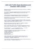 ACC LEA Traffic Exam 2025&sol;2026 &vert; Verified Questions & 100&percnt; Correct Answers A&plus;