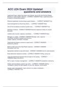 ACC LEA Exam 2025&sol;2026 &vert; Updated Verified Questions & Correct Answers A&plus;