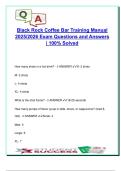 Black Rock Coffee Bar Training &ndash; 100&plus; Exam Questions with Answers &vert; Drink Recipes&comma; Syrup Pumps&comma; Milk Types &vert; 2025&sol;2026