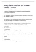 COPR EXAM questions and answers rated A&plus; updated
