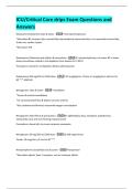 ICU&sol;Critical Care drips Exam Questions and  Answers 