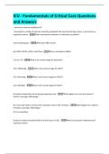 ICU - Fundamentals of Critical Care Questions 