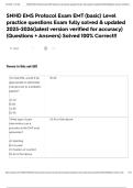 SNHD EMS Protocol Exam EMT &lpar;basic&rpar; Level practice questions Exam fully solved & updated 2025-2026&lpar;latest version verified for accuracy&rpar; &lpar;Questions &plus; Answers&rpar; Solved 100&percnt; Correct&excl;&excl;