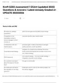 Kreft G202 Assessment 1 EXAM &lpar;updated 2025&rpar; Questions & Answers &vert; Latest Already Graded A&plus; UPDATE 2025&vert;2026