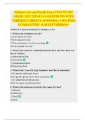 Alabama Life and Health Exam TEST STUDY  GUIDE 2025&sol;2026 REAL QUESTIONS WITH  VERIFIED CORRECT ANSWERS &vert;&vert; 100&percnt; PASS  GUARANTEED <LATEST VERSION>