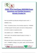 POSC 1010  EXAM COMPLETE PACKAGE DEAL