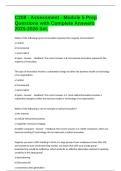 C208 - Assessment - Module 5 Prep Questions with Complete Answers 2025-2026 Set&period;