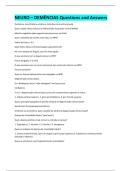 NEURO &ndash; DEM&Ecirc;NCIAS Questions and Answers 