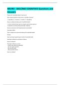 NEURO - DECL&Iacute;NIO COGNITIVO Questions and  Answers