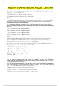 HESI RN Comprehensive Predictor Exam 2025&sol;2026 &vert; Verified Questions A&plus;