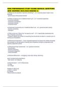 EXOS PERFORMANCE STUDY EXAMS MANUAL QUESTIONS AND ANSWERS 2025&sol;2026 GRADED A&plus;