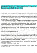 WGU D265 Critical Thinking Course Guide- Key Concepts&comma; Skills & Study Tips&period;pdf
