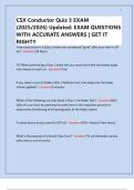 CSX Conductor Quiz 3 EXAM &lpar;2025&sol;2026&rpar; Updated&colon; EXAM QUESTIONS WITH ACCURATE ANSWERS &vert; GET IT RIGHT&excl;&excl;