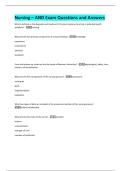 Nursing &ndash; AND Exam Questions and Answers 