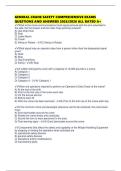 GENERAL CRANE SAFETY COMPREHENSIVE EXAMS QUESTIONS AND ANSWERS 2025&sol;2026 ALL RATED A&plus;