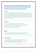 WGU C165 OA EXAM INTEGRATED PHYSICAL SCIENCES OA 2025-2026 ACTUAL EXAM QUESTION 140 QUESTIONS AND CORRECT DETAILED ANSWERS&vert;ALREADY GRADED A&plus;   