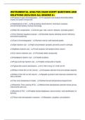 INSTRUMENTAL ANALYSIS EXAM SCRIPT QUESTIONS AND SOLUTIONS 2025&sol;2026 ALL GRADED A&plus;