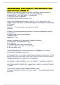 INSTRUMENTAL ANALYSIS QUESTIONS AND SOLUTIONS 2025&sol;2026 ALL GRADED A&plus;