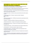 INSTRUMENTAL ANALYSIS TEST PAPER QUESTIONS AND SOLUTIONS 2025&sol;2026 ALL GRADED A&plus;