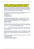 INTERNAL MEDICINE EOR COMPREHENSIVE EXAMS SET QUESTIONS AND ANSWERS 2025&sol;2026 ALL RATED A&plus;