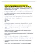 INTERNAL MEDICINE EOR EXAMS EVALUATION QUESTIONS AND ANSWERS 2025&sol;2026 ALL RATED A&plus;