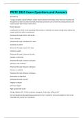 PRITE 2025 Exam Questions and Answers