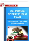 California Notary Public Exam &ndash; Questions with Verified Answers &lpar;100&percnt; Pass Guarantee&rpar;