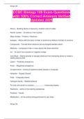 CCBC Biology 109 Exam Questions  with 100&percnt; Correct Answers Verified  Updated 2025 