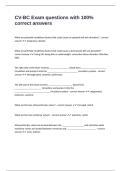 CV-BC Exam questions with 100&percnt; correct answers