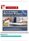 California Notary Public Exam 2 &ndash; Questions with Verified Answers &lpar;High Passing Score&rpar;