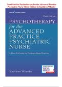 Psychotherapy for the Advanced Practice Psychiatric Nurse &ndash; 3rd Edition &lpar;Kathleen Wheeler&rpar; &vert; Verified Test Bank with NGN Exam Questions&comma; Rationales & PMHNP Certification Study Guide &lpar;2025&sol;2026&rpar;