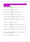 Women & Newborn Health Nursing Questions  and Answers 
