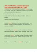 Auxiliary Flotilla Leadership Course  questions and answer s 20252026