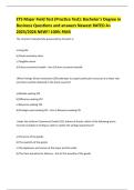 ETS Major Field Test &lpar;Practice Test&rpar;&colon; Bachelor's Degree in Business Questions and answers Newest RATED A&plus; 2025&sol;2026 NEW&excl;&excl; 100&percnt; PASS