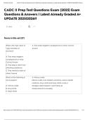 CADC II Prep Test Questions Exam &lpar;2025&rpar; Exam Questions & Answers &vert; Latest Already Graded A&plus; UPDATE 2025&vert;2026&excl;&excl;