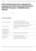 MSW Comprehensive Exam comprehensive questions and verified answers ACTUAL EXAM 2025 TEST&excl;&excl; Graded A&plus; &vert; 2025&vert;2026 EXAM UPDATEMSW Comprehensive Exam comprehensive questions and verified answers ACTUAL EXAM 2025 TEST&excl;&excl; Graded A&plus; &vert; 2025&vert;2026 EXAM UPDATE