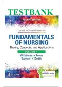 Fundamentals of Nursing Theory Concepts and Applications 4th Edition Wilkinson Test Bank