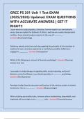 GRCC PS 201 Unit 1 Test EXAM &lpar;2025&sol;2026&rpar; Updated&colon; EXAM QUESTIONS WITH ACCURATE ANSWERS &vert; GET IT RIGHT&excl;&excl;