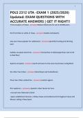 POLS 2312 UTA -EXAM 1 &lpar;2025&sol;2026&rpar; Updated&colon; EXAM QUESTIONS WITH ACCURATE ANSWERS &vert; GET IT RIGHT&excl;&excl;