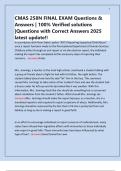 CMAS 258N FINAL EXAM Questions & Answers &vert; 100&percnt; Verified solutions &vert;Questions with Correct Answers 2025 latest update&excl;&excl;