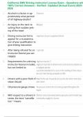 California DMV Driving Instructor License Exam - Questions with 100&percnt; Correct Answers - Verified - Updated &lpar;Actual Exam&rpar; 2025-2026