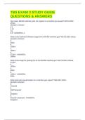 TBS EXAM 3 STUDY GUIDE QUESTIONS & ANSWERS