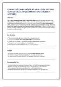 CPHON CHEMO RENEWAL EXAM LATEST 2025-2026 ACTUAL EXAM 100 QUESTIONS AND CORRECT  ANSWERS