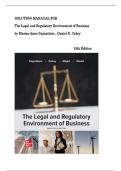 SOLUTION MANUAL FOR The Legal and Regulatory Environment of Business 19th Edition By by Marisa Anne Pagnattaro &comma; Daniel R&period; Cahoy &lpar; All Chapters Covered&rpar; Latest 2026